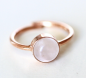 Preview: Ring Rosenquarz rosegold SterlingSilber Edelsteinring Geburtsstein Oktober